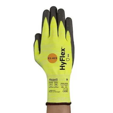 Ansell HyFlex® 11-423 Heat-Resistant Gloves, Synthetically Dipped, Palm Coated, Large