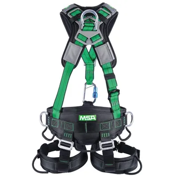 MSA Gravity Suspension Harness, Ventral & Hip D-Rings, Shoulder & Leg Padding, Medium - 10150454