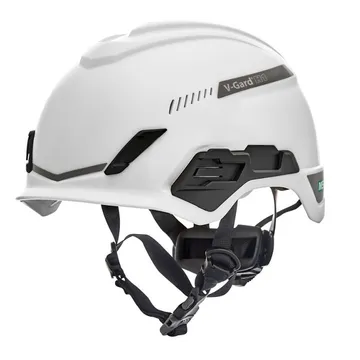 MSA V-Gard H1 Trivent Helmet, Vented, White, Fas-Trac III Pivot Foam, EN12492