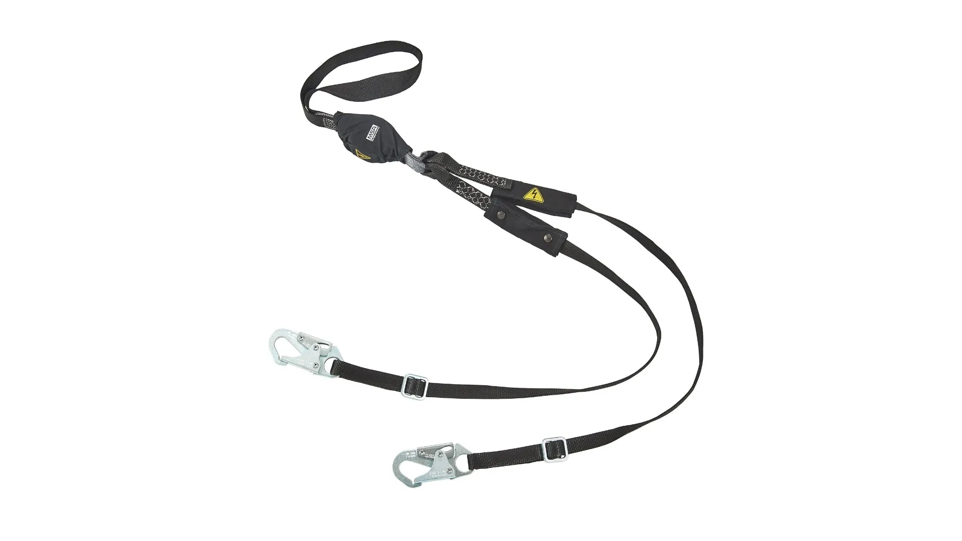 MSA الأداة المساعدة Twin -leg قابلة للتعديل امتصاص الطاقة ، 6 '، 36c snaphooks صغيرة - 10199062