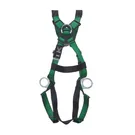 MSA V-FORM™ Harness, Standard, Back & Hip D-Rings, Qwik-Fit Leg StrapsQuick Connect Chest Buckle