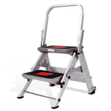 LittleGiant Aluminum Folding Step, 18 in Overall Height, 300 lb Load Capacity, Number of Steps: 2