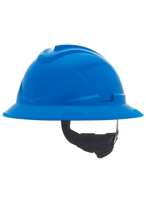 MSA V-Gard C1™ Full Brim Cooling Hard Hat, Non-Vented, Fas-Trac III, Blue, ReflectIR™ Thermal Barrier - 10215839