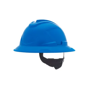 MSA V-Gard C1™ Full Brim Cooling Hard Hat, Non-Vented, Fas-Trac III, Blue, ReflectIR™ Thermal Barrier - 10215839