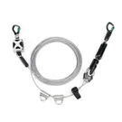 MSA Temporary Cable Horizontal Lifeline for 2 Workers, 60' with Bypass Shuttles - 10219289