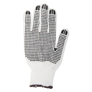 Honeywell Cotton Glove, White, PVC Black Dots, Knitwrist, XL - K211/10XL