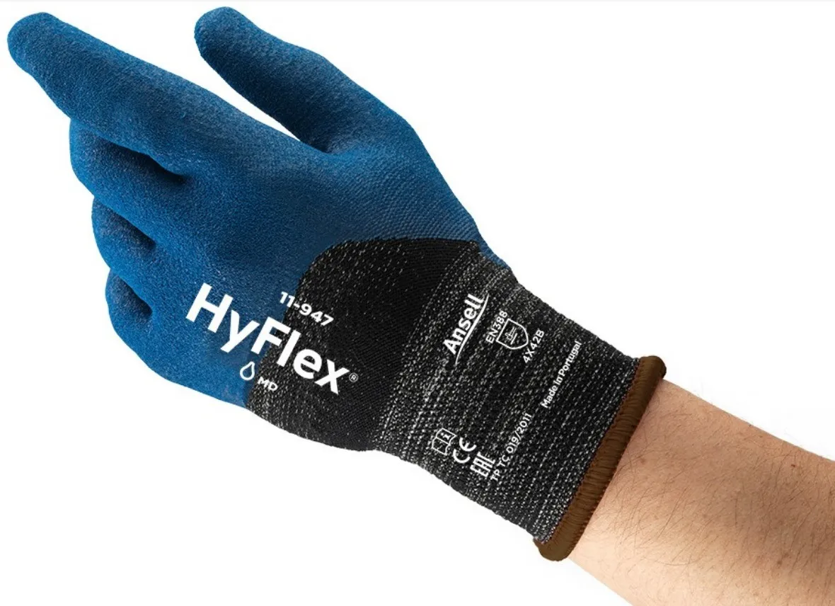Ansell HyFlex® 11-947 Cut-Resistant Gloves, Enhanced Grip, High Abrasion