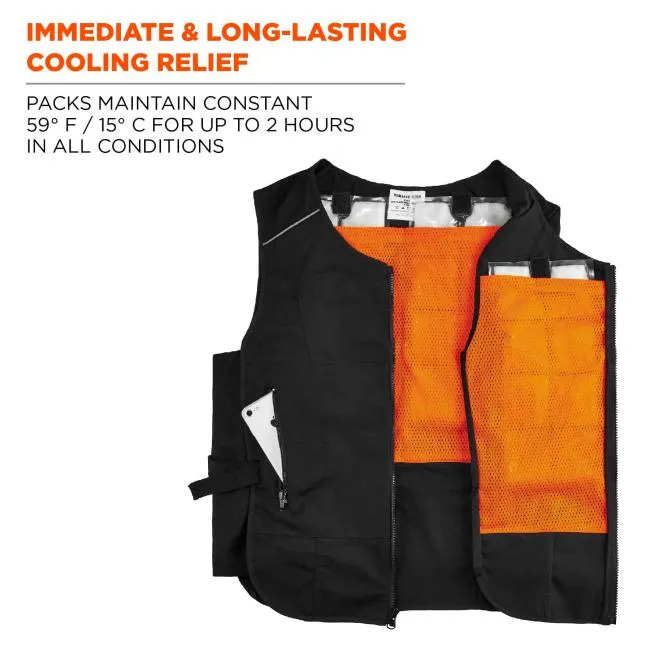 Ergodyne Cooling Vest with Packs Chill-Its® 6260 Lightweight Phase Cha