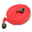 سترة مزدوجة لخرطوم الحريق من شيف فاير، مقاس 1.5 بوصة × 100 قدم، أحمر - 15D8-100FT-RED