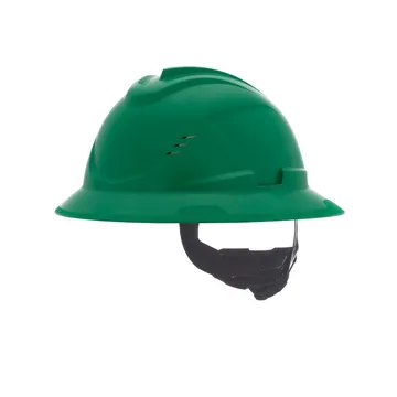 MSA V-Gard C1 Full Brim Cooling Hard Hat, Vented, Fas-Trac III, Green, ReflectIR™ Thermal Barrier - 10215831