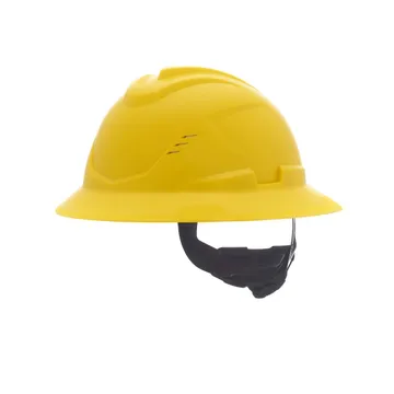 MSA V-Gard C1™ Full Brim Cooling Hard Hat, Vented, Fas-Trac III, Yellow, ReflectIR™ Thermal Barrier - 10215832