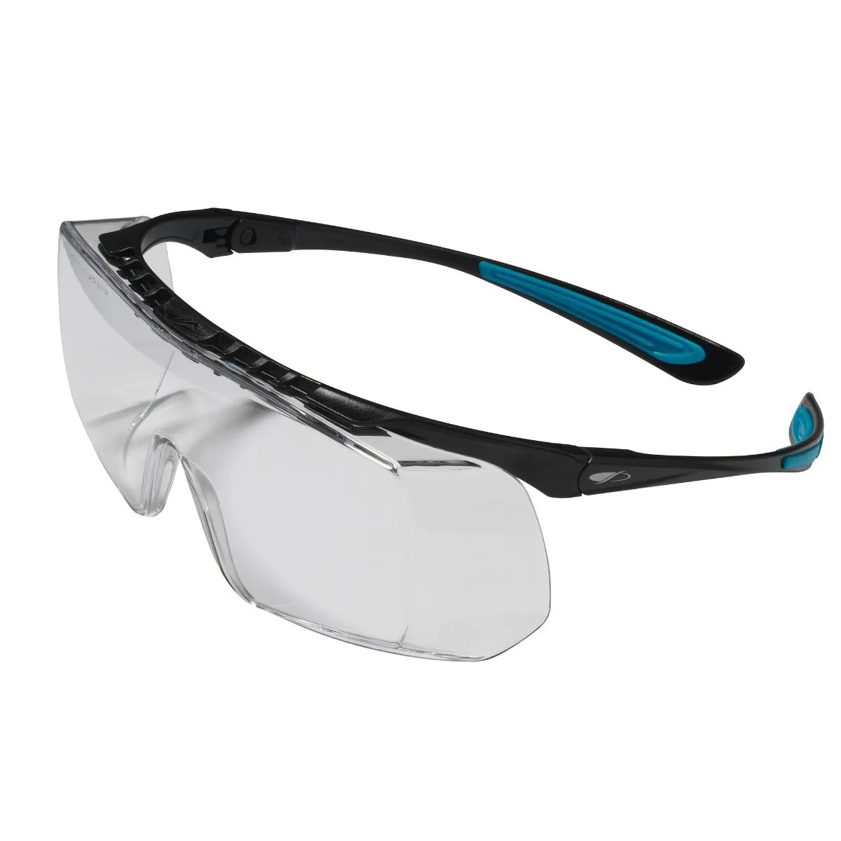JSP Coverlite™ Premium Overspec - Clear K&N Anti-scratch/Anti-mist Lenses - Black Frames - 1COV23CKN