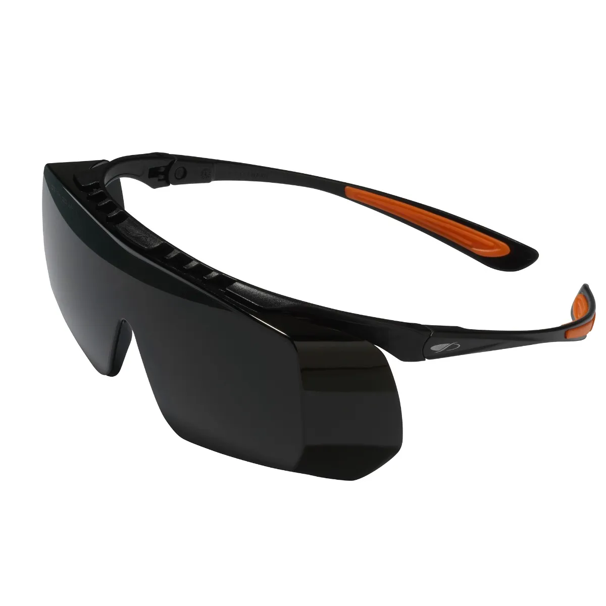JSP Coverlite™ Overspec - Welding Shade 5 Anti-scratch/Anti-mist Lenses - Black Frames - 1COV23W5
