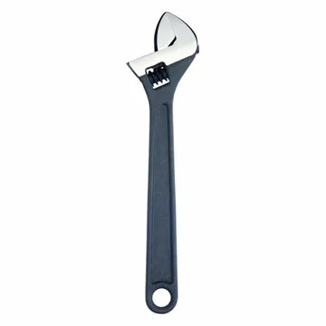 Adjustable Wrench: Alloy Steel, Black Phosphate, 10 in Overall Lg, 1 1/8 in Jaw Capacity