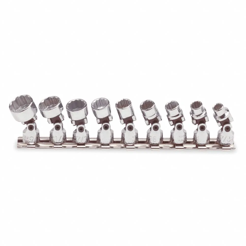 PROTO 1/4" Drive 9 Piece Universal Socket Set, 12 Point - J47107