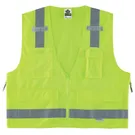 Surdyne Surveyor Vest Lime Glovear ® 8250Z Polyster / Polyster Mesh مع Mesh Back