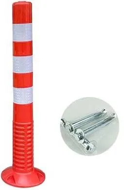 Safety Traffic Post, with Reflective and bolts 