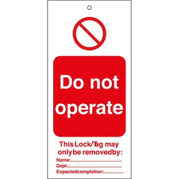 BRADY Safety Tag, Do Not Operate