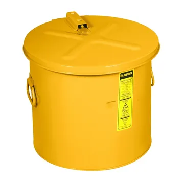 Wash Tank With Basket For Small Parts Cleaning,6 Gallon,Self-Close Cover W/Fusible Link,Steel.-Yellow