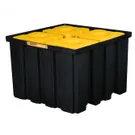 EcoPolyBlend™ IBC Indoor Pallet, Forklift Pockets, Recycled Polyethylene, Black Body