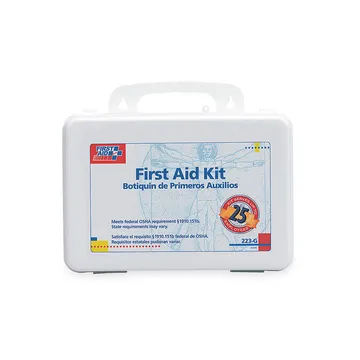 First Aid Kit, Plastic, Industrial, 25 People Served Per Kit