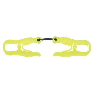 Glove Holder Clip, Plastic, 6 3/8 in Lg, 0.375 in Max Clip Opening, Lime - 30LU77