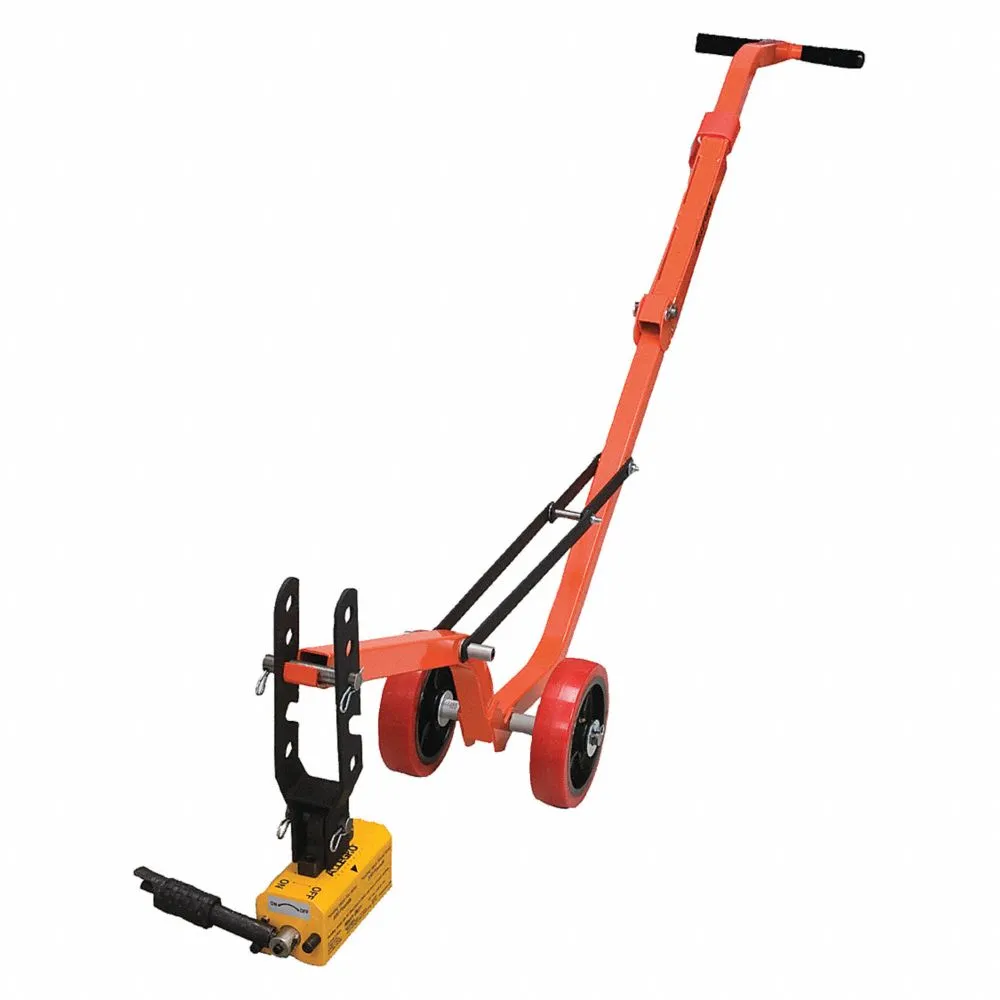 ALLEGRO Manhole Cover 9401-26 Magnetic Lid Lifter, Steel Dolly and HD Magnet Lifting Weights: Flat items - 900 lbs. (408 kg), Round items - 450 lbs. (204 kg)
