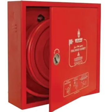 SFFECO Hose Reel Cabinet, 1" x 30 M Long Rubber Hose, Mild Steel, Red, Full Metal Door, Model SF 300 RSD - 33013010007