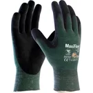 Gloves, Safety, Hand Protection, Cut Resistant, Color Green With Black Coating- Atg - 34-8743