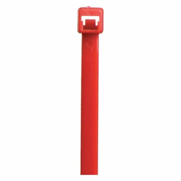 POWER FIRST Cable Tie, 6 in Nominal Lg., 1 3/8 in Nominal Max. Bundle Dia., 0.14 in Wd., Red, 100 PK - 36J211