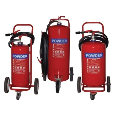 SFFECO Mobile DCP Fire Extinguisher, Mounted on 3 Wheels, 75 Kg, Model TDPS 75 - 30004010045
