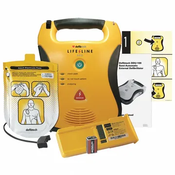 DEFIBTECH Semi-Automatic Lifeline High Capacity AED with Rx, AHA Compliant - DCF-A110RX-EN