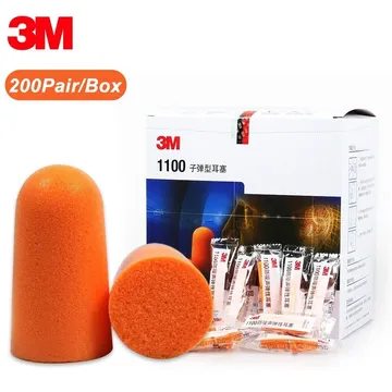 3M™ Foam Earplugs 1100, Uncorded, 200 Pair/Box