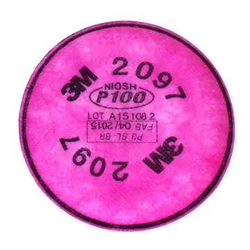 3M ™ 2097 مرشح الجسيمات P100 ، مع تخفيف البخار العضوي على مستوى الإزعاج