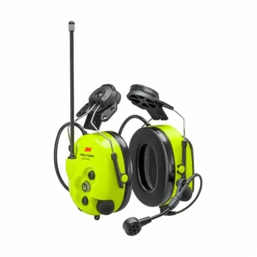 3M PELTOR LiteCom Plus Headset MT73H7P3E4410EU with hard hat attachment