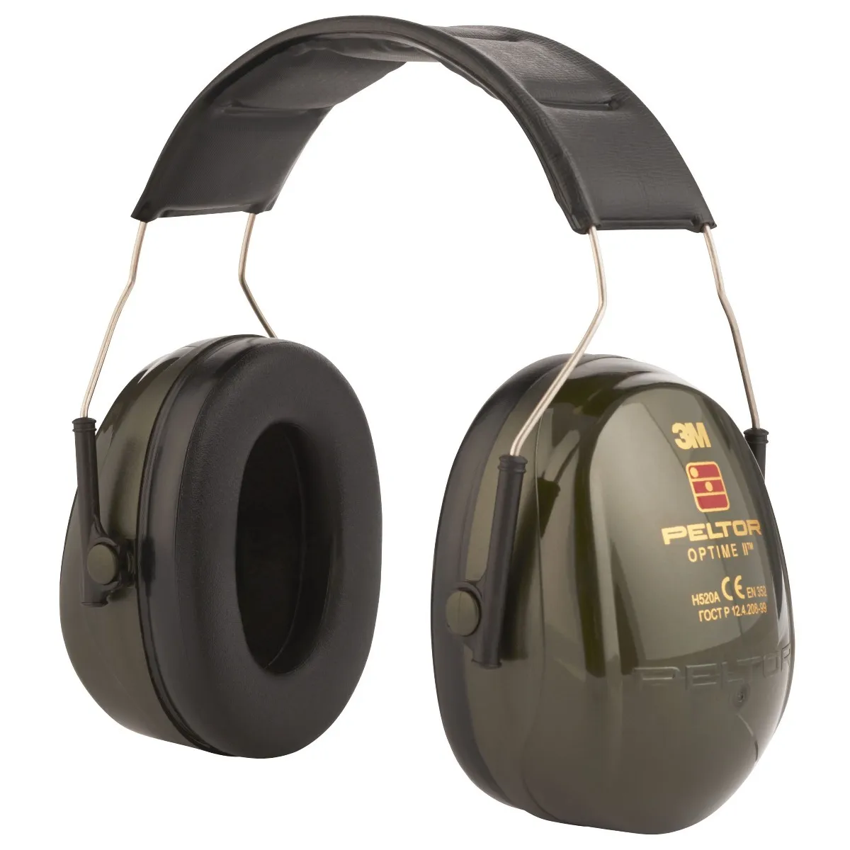 3M™ PELTOR™ Optime™ II Earmuffs, 31 dB, Green, Headband, H520A-407-GQ