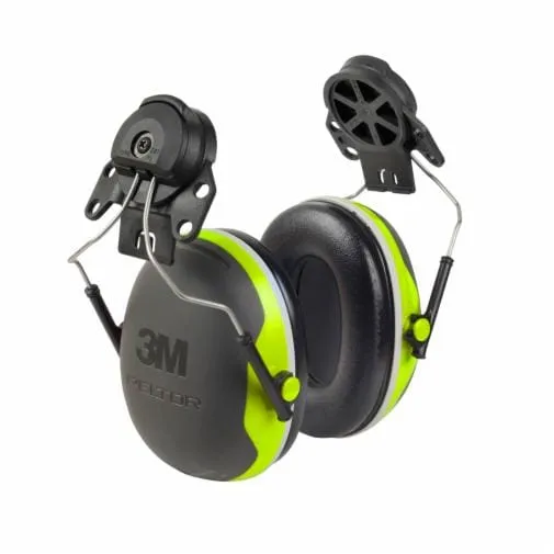 3M PELTOR X4P3E helmet attached earmuffs for industrial hearing protection