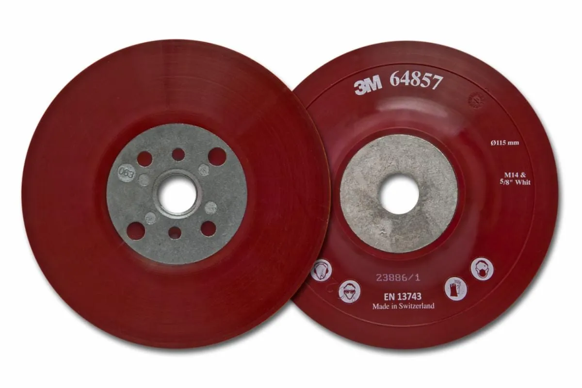 3M™ High Performance Ribbed Back-Up Pad, 115 mm, Red 