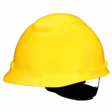 3M SecureFit Yellow Hard Hat with UVicator and Ratchet Suspension - H-702SFR-UV