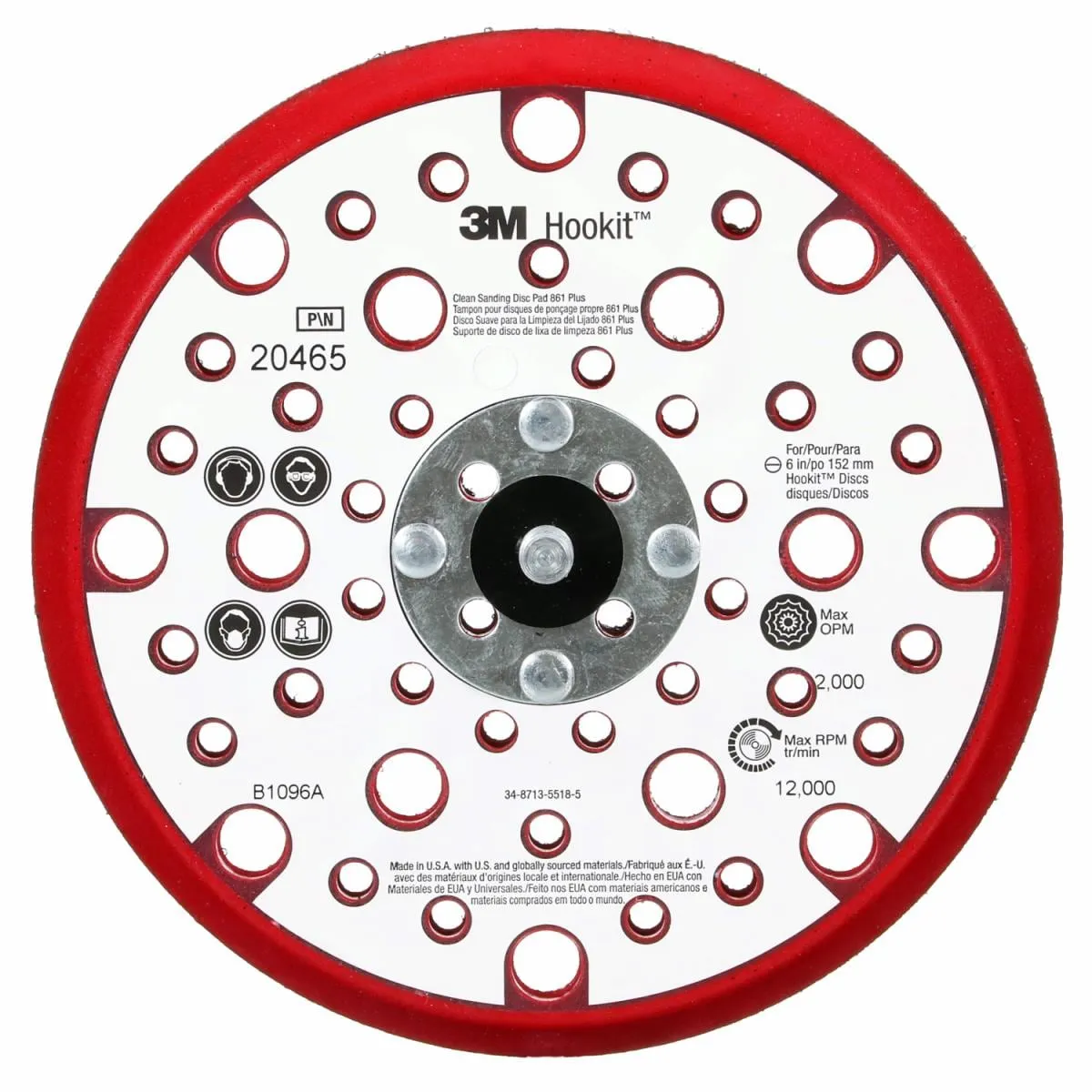 3M Xtract Low Profile Finishing Back-up Pad 53 Hole - 7100022038