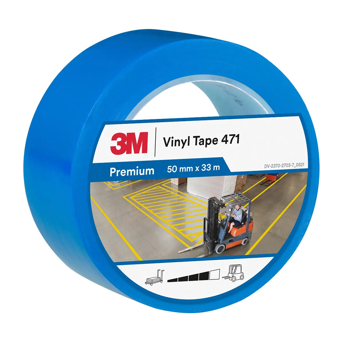 3M Vinyl Tape 471 Blue 50mm x 33m – 7000028851