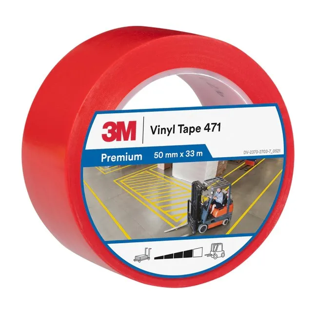 3M Vinyl Tape 471 Red 50mm x 33m – 7000028850