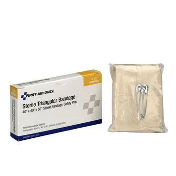 First Aid Only 40"x40"x56" Sterile Muslin Triangular Bandage, 1/box - 4-001