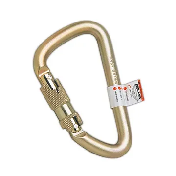 Miller Steel Twist-Lock Carabiner, 4-5/8", Gold
