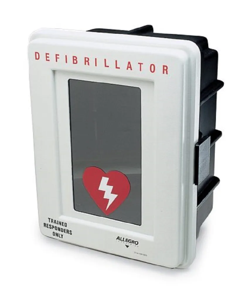 ALLEGRO 4400-D Plastic Defibrillator Wall Case, Small, Single Door