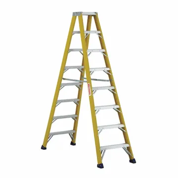 Westward® Fiberglass Twin Stepladder, 8 ft. Ladder Hight, 7 Steps, 375 lb. Load Capacity - 44YY16