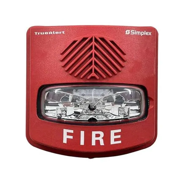 Simplex 4906-9127 TrueAlert Horn Strobe Multi-Candela Wall Mount Red