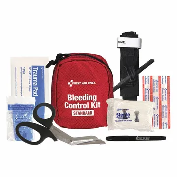  First Aid Only Stop Bleed Kit : Trauma Kit, 10 Components, Red-91059