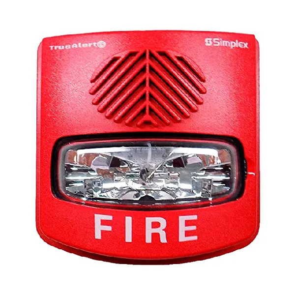 Simplex 49AV-WRFO Weatherproof Wall Mount Horn Strobe Red