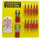 Brady 10-Lock Board Kit with 10 Padlocks, Hasps and Tags